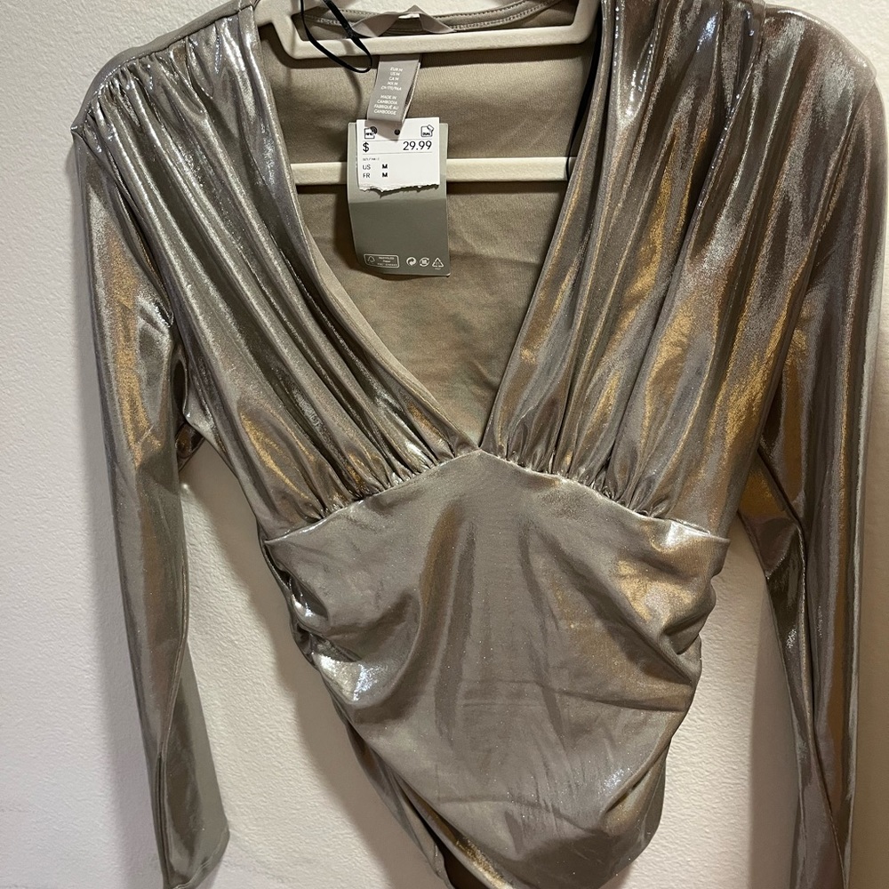 Gold sexy blouse